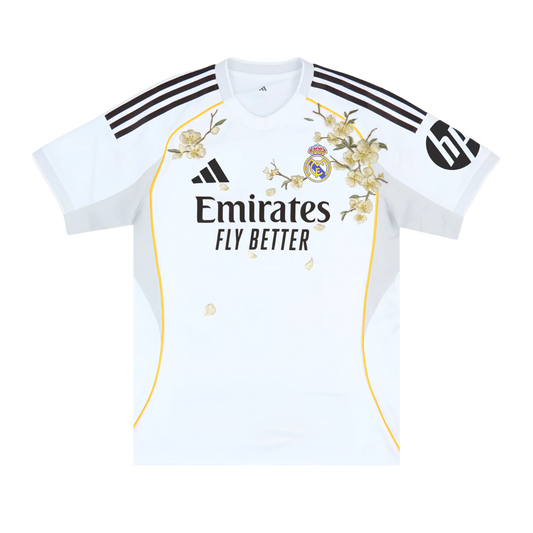 Maillot Real Madrid Brodé Golden Flowers